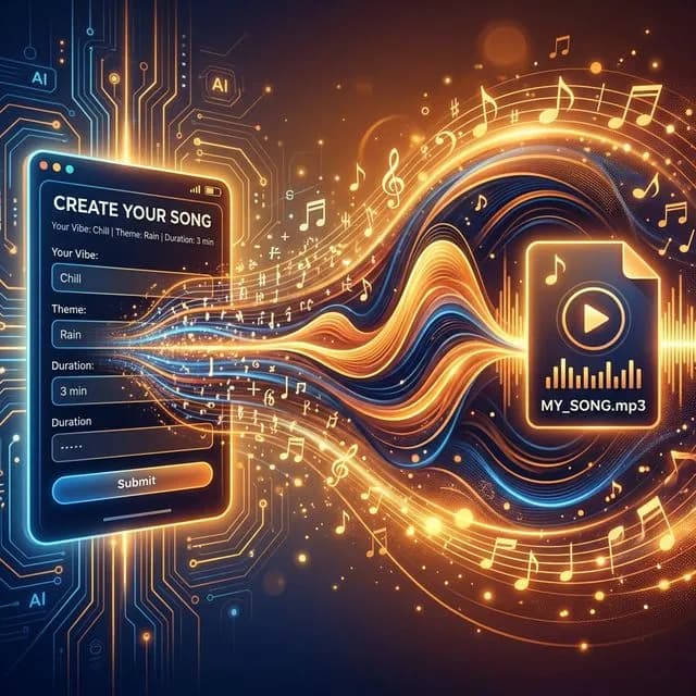 Ile czasu zajmuje stworzenie piosenki przez AI (od formularza do pliku MP3)?